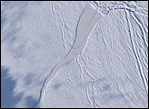 Crack in the Petermann Glacier