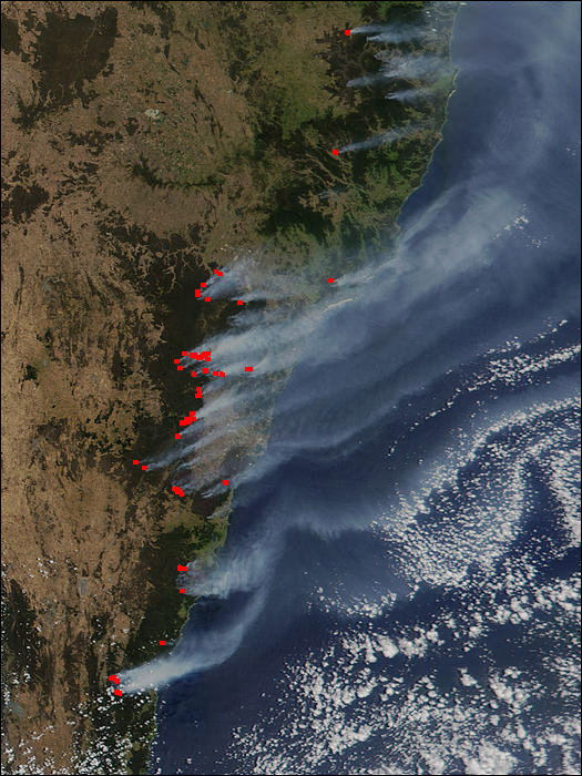 Severe Bush Fires Near Sydney, Australia