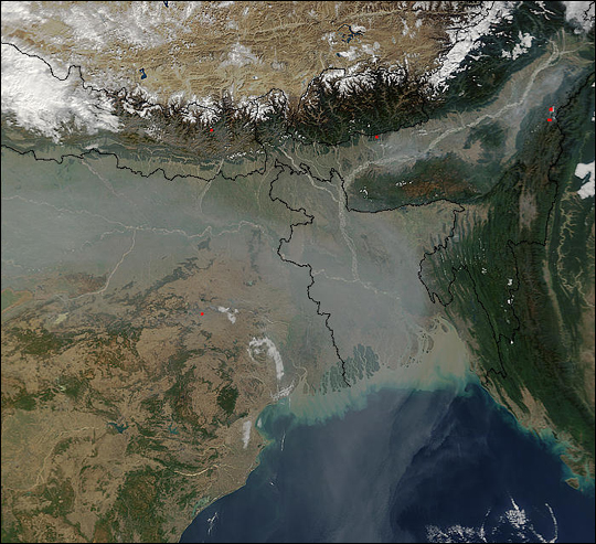Thick Haze Over Northern India - related image preview