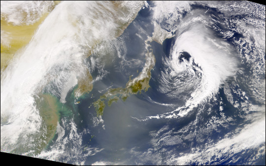 Dust Cloud over Sea of Japan