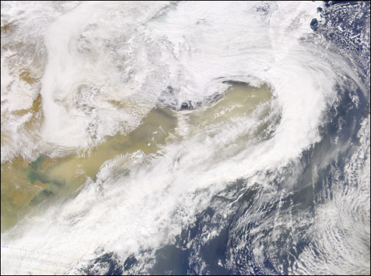 Dust Cloud over Sea of Japan