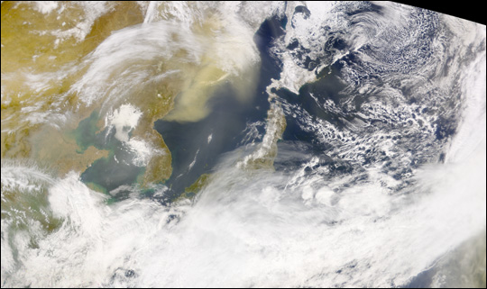 Dust Cloud over Sea of Japan