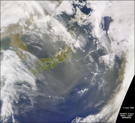 Dust Cloud over Sea of Japan