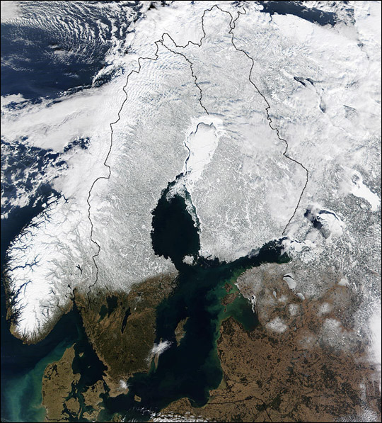 Snow Cover Across Scandinavia