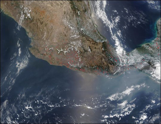 Fires in Mexico and Central America