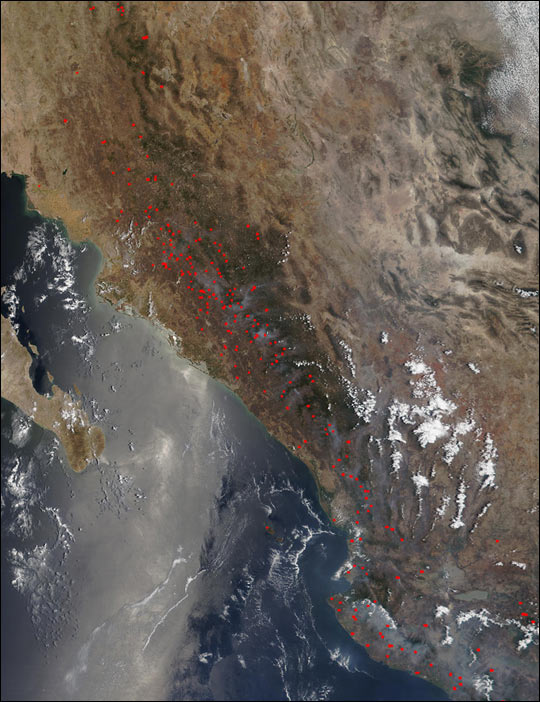 Fires in Mexico and Central America