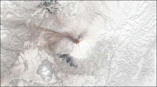 Ash Fall Around Shiveluch Volcano - related image preview