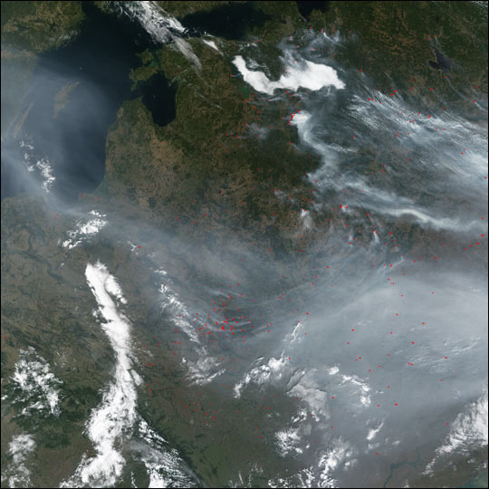 Fires in Western Russia