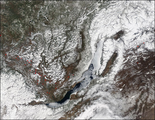 Fires Near Lake Baikal, Russia