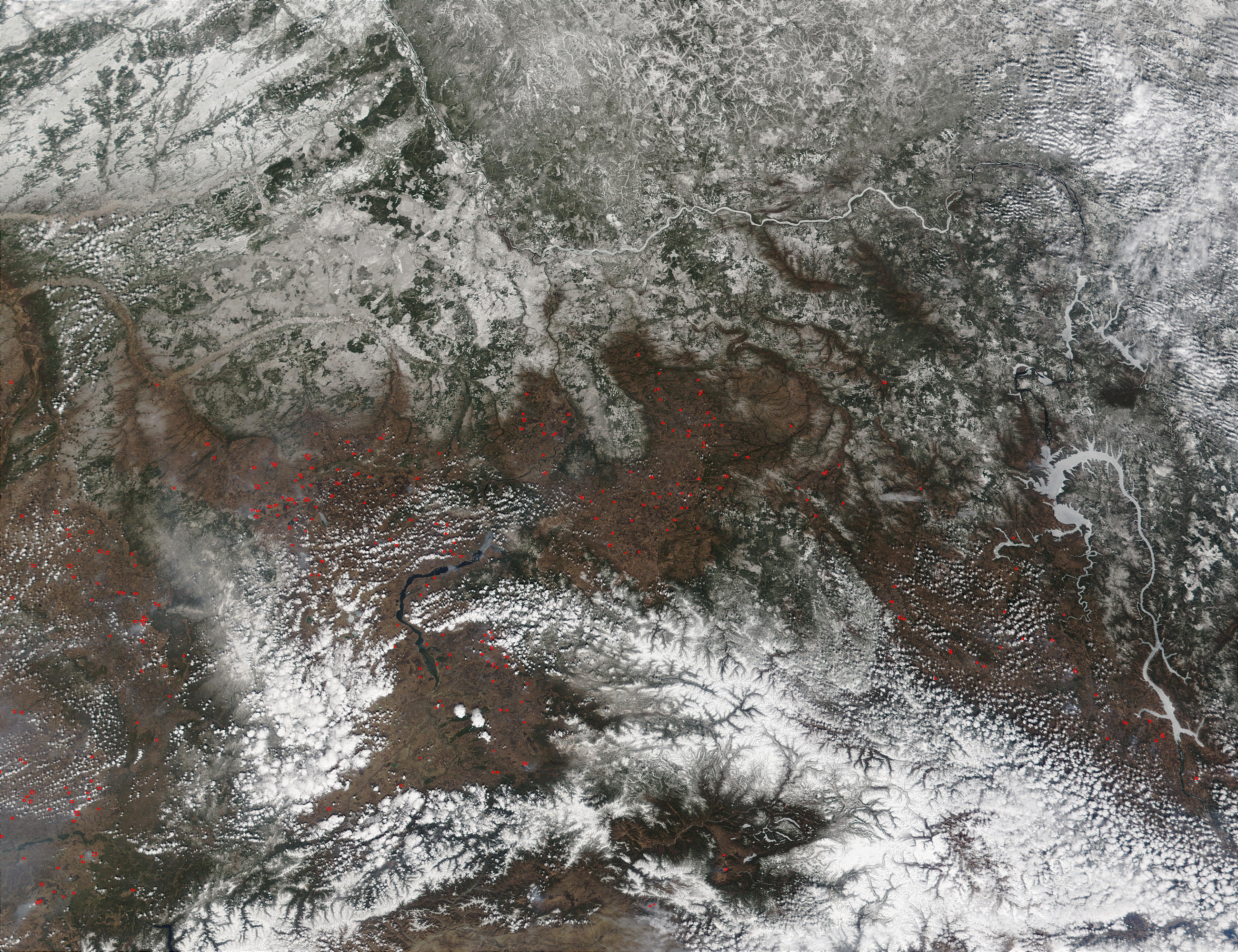 Scores of Wildfires in Russia's Krasnoyarsk Region - related image preview