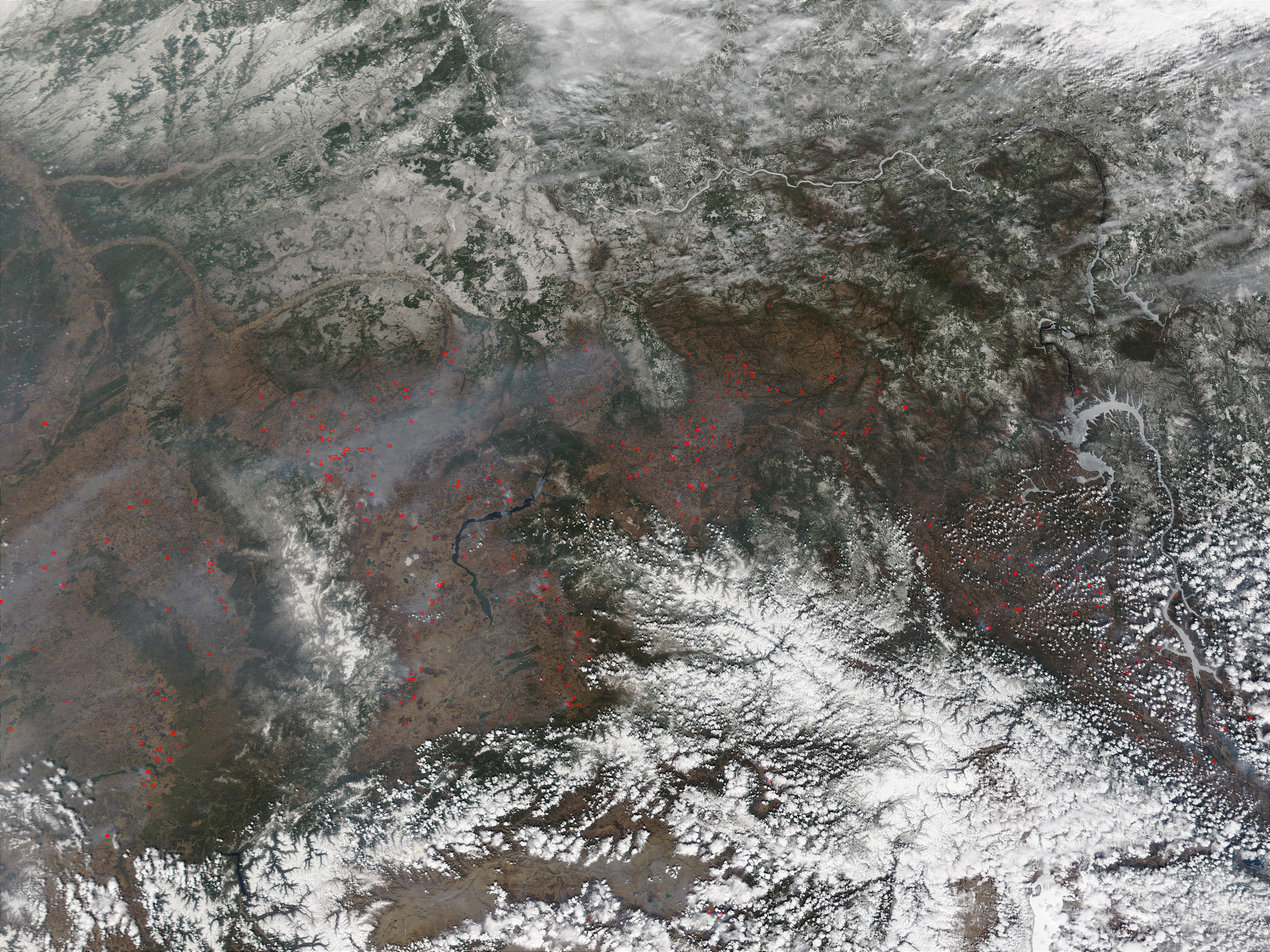 Scores of Wildfires in Russia's Krasnoyarsk Region - related image preview