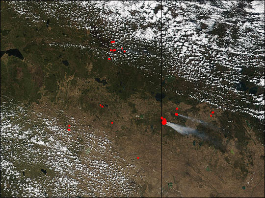 Fires in Canada's Prairie Provinces