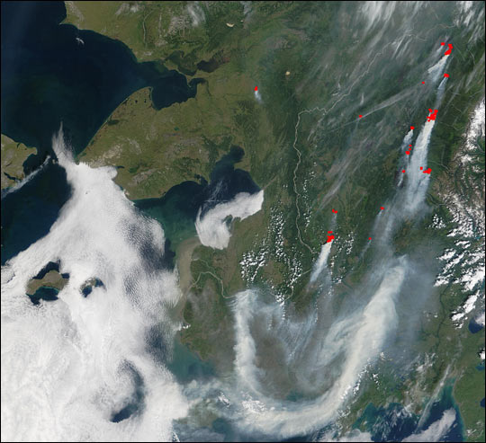 Fires and Heavy Smoke in Alaska