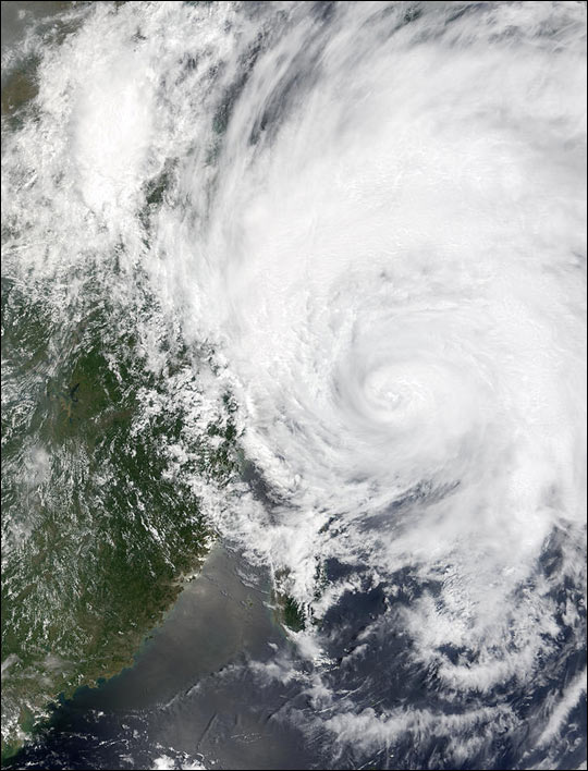 Typhoon Rammasun on China Coast