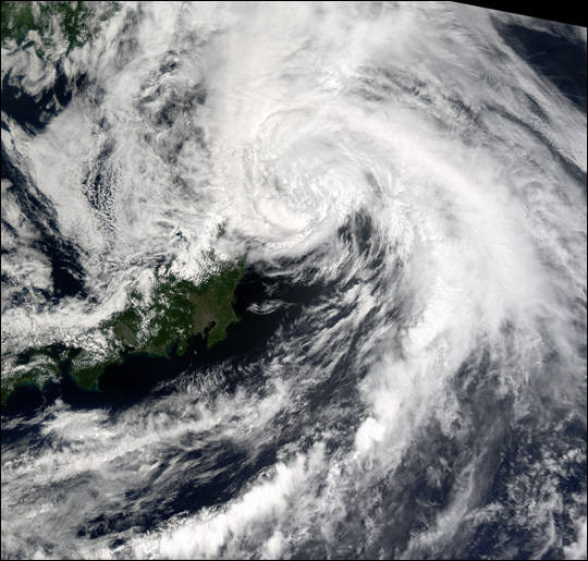 Typhoon Chataan off Japan