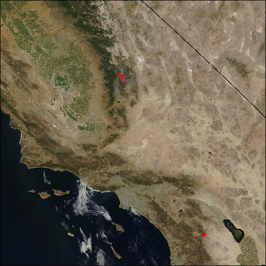 McNalley and Pines Fires in California