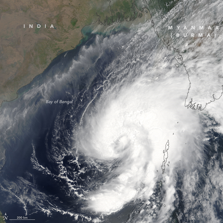 Cyclone Maarutha Passes Over Myanmar