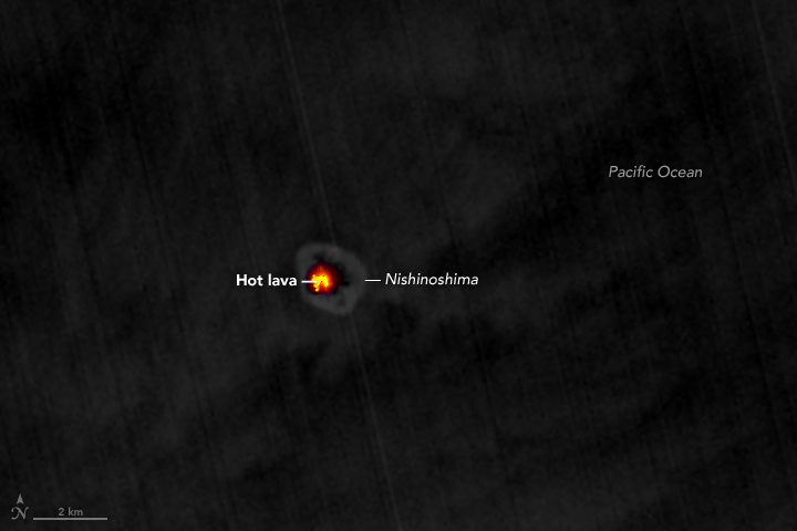 Lava Glows Atop Nishinoshima - related image preview