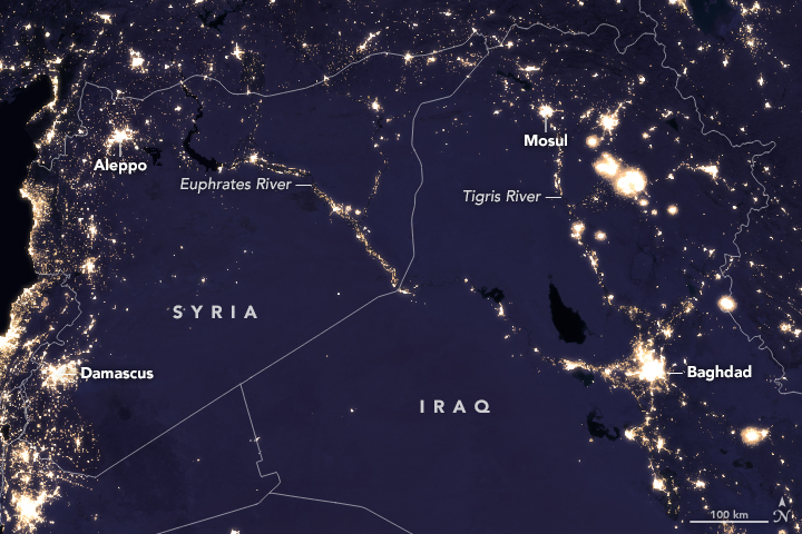 Night Lights Change in the Middle East