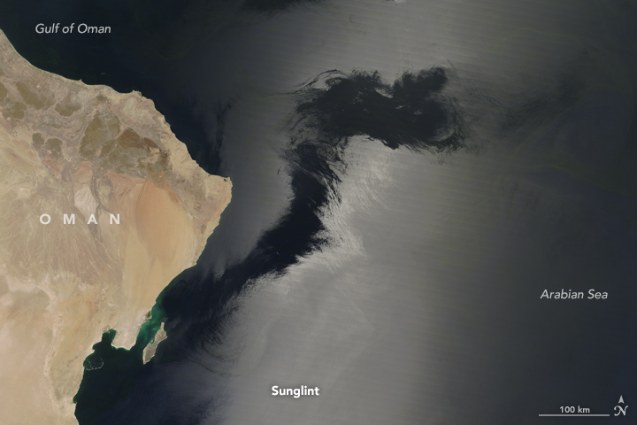 Sunglint on the Arabian Sea