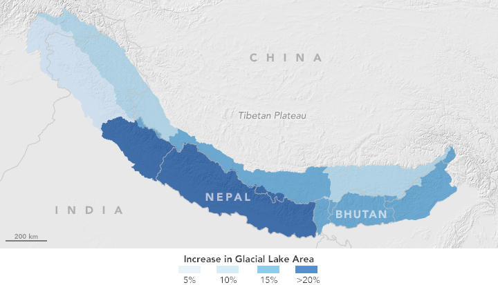 As Glacial Lakes Grow, So Do the Risks - related image preview