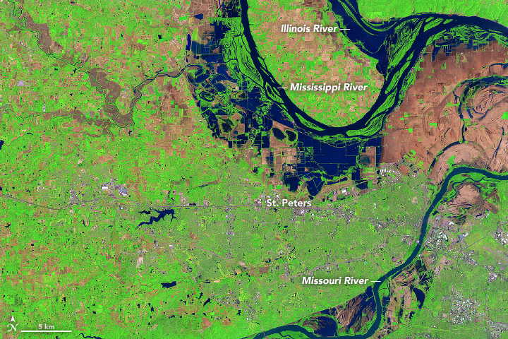 Flooding Near St. Peters, Missouri