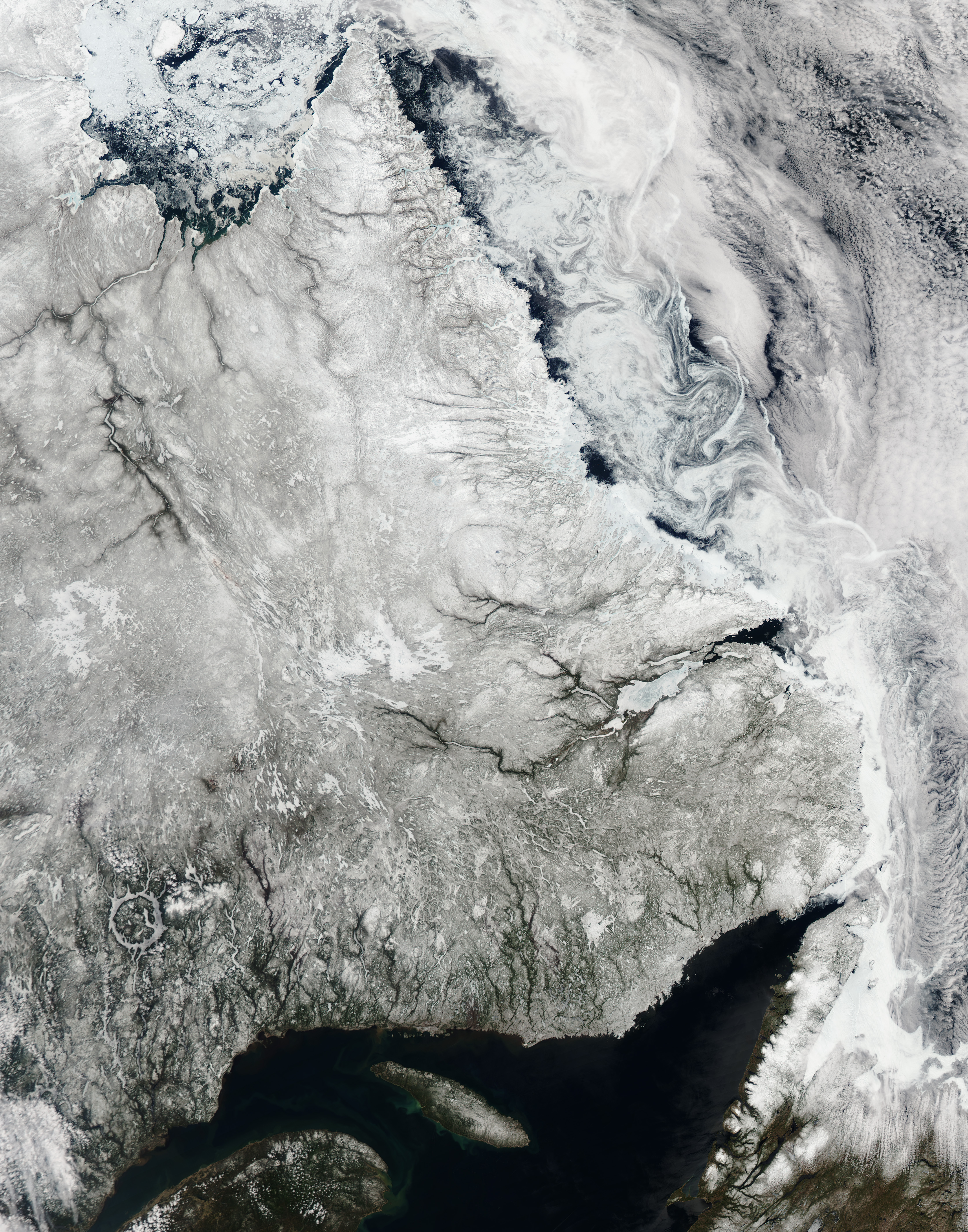 Sea Ice Swirls in the Labrador Sea - related image preview