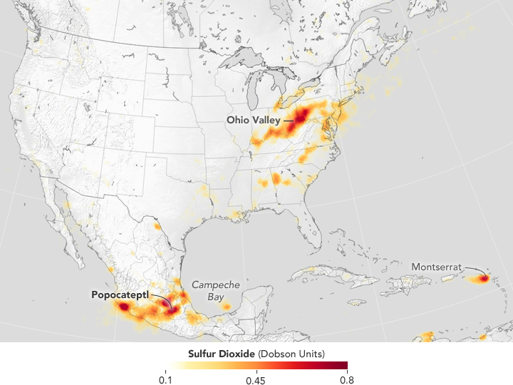 The Ups and Downs of Sulfur Dioxide in North America