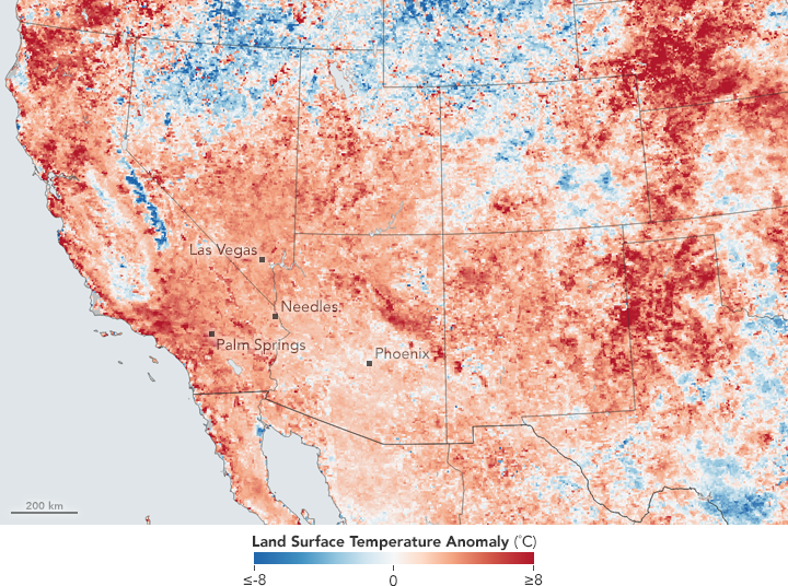 Heat Broils the American Southwest