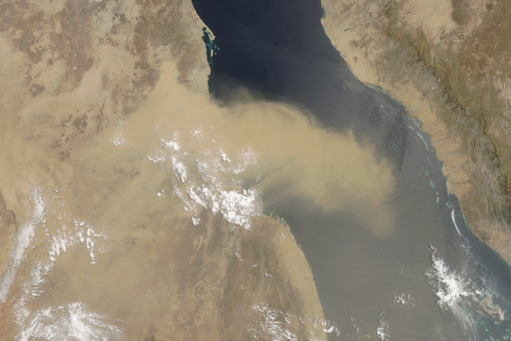Dust Above the Red Sea