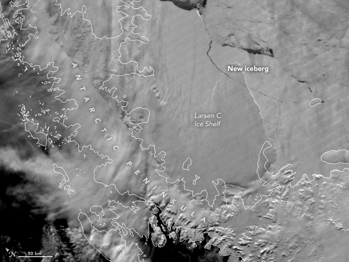 Antarctic Ice Shelf Sheds Massive Iceberg - related image preview