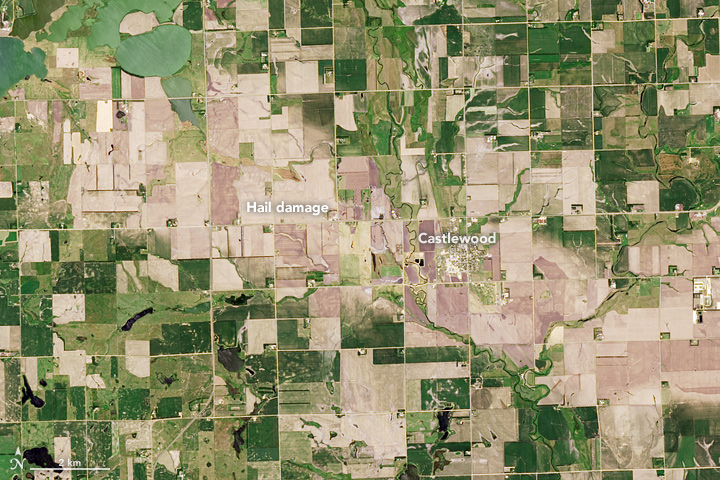 Using Satellites to Spot a Hail Scar - related image preview