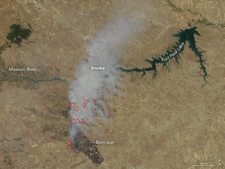 Grassland Fires Tear Through Montana