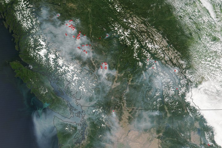 Smoke Spreads Across the U.S. and Canadian West