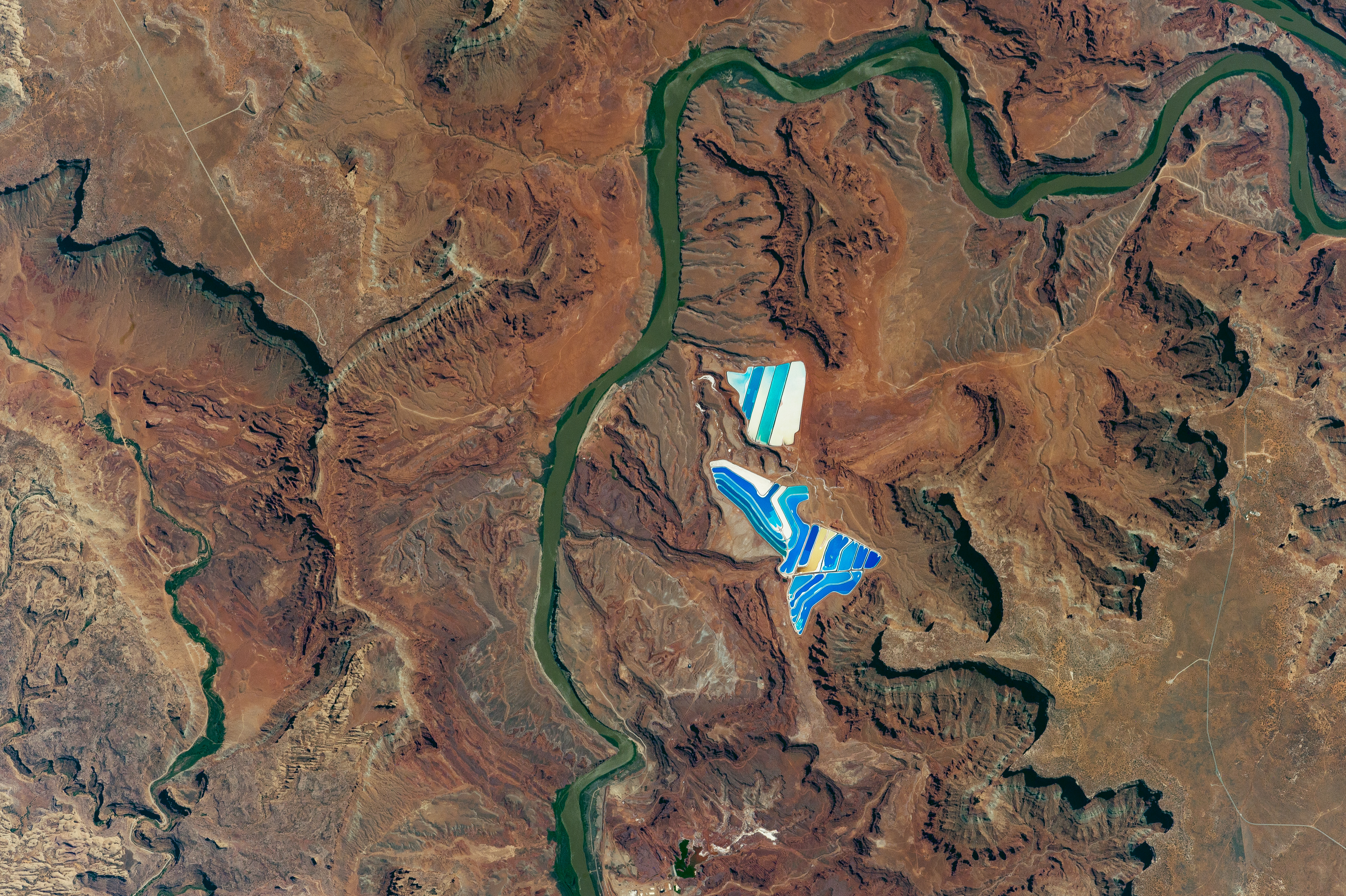 Solar Evaporation Ponds near Moab, Utah  - related image preview