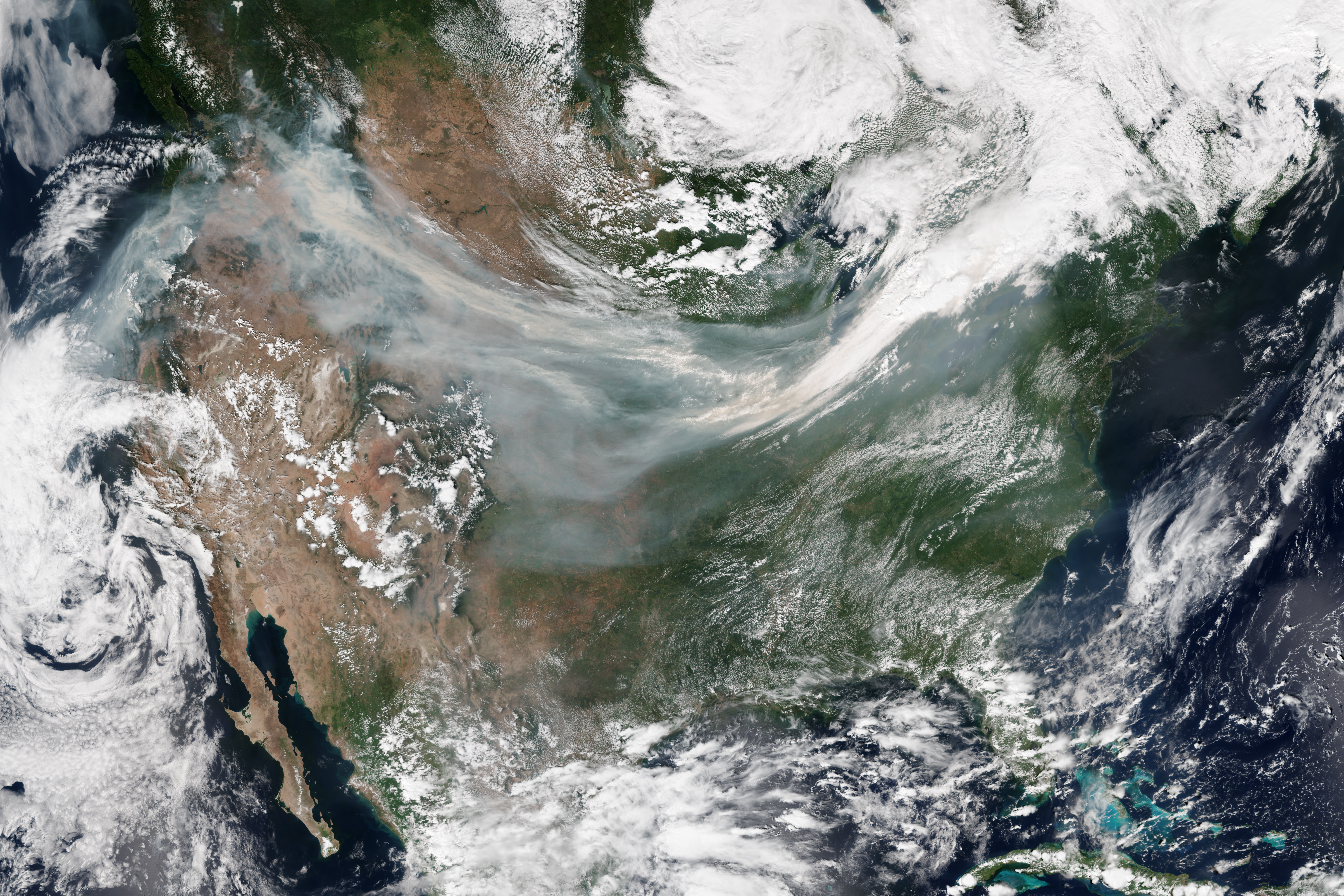 Smoke Pall Spans the United States - related image preview