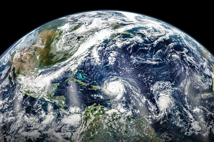 Three Hurricanes in the Atlantic