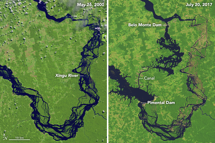 Reshaping the Xingu River