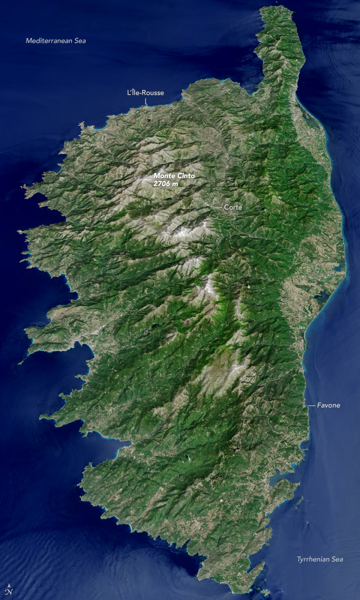 The Mountainous Spine of Corsica