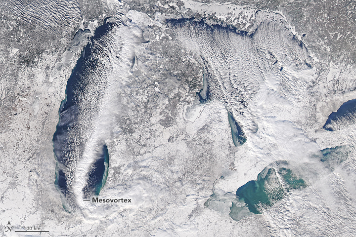 A Mesovortex Over Lake Michigan