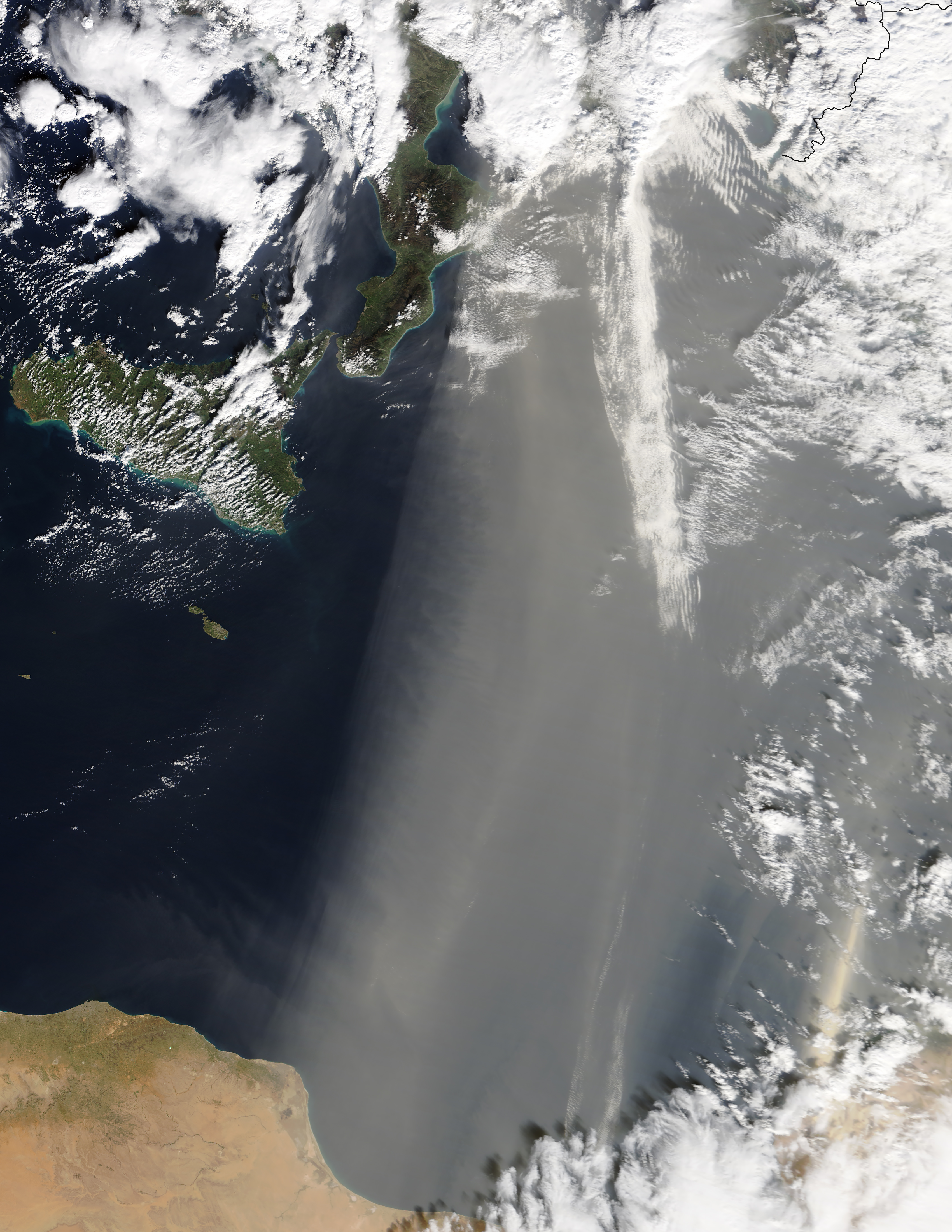 Dust Storm Over the Mediterranean Sea - related image preview