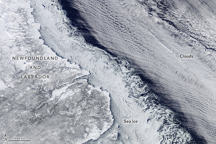 An Intersection of Land, Ice, Sea, and Clouds