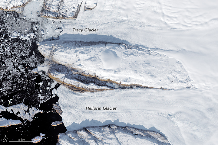 Decline of Two Glaciers in Northwest Greenland