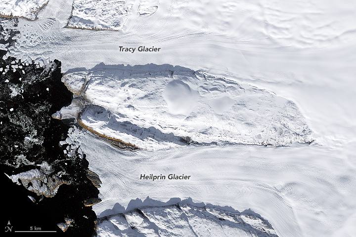 Decline of Two Glaciers in Northwest Greenland