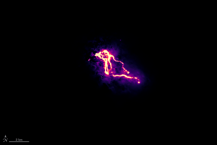 The Infrared Glow of Kilauea’s Lava Flows
