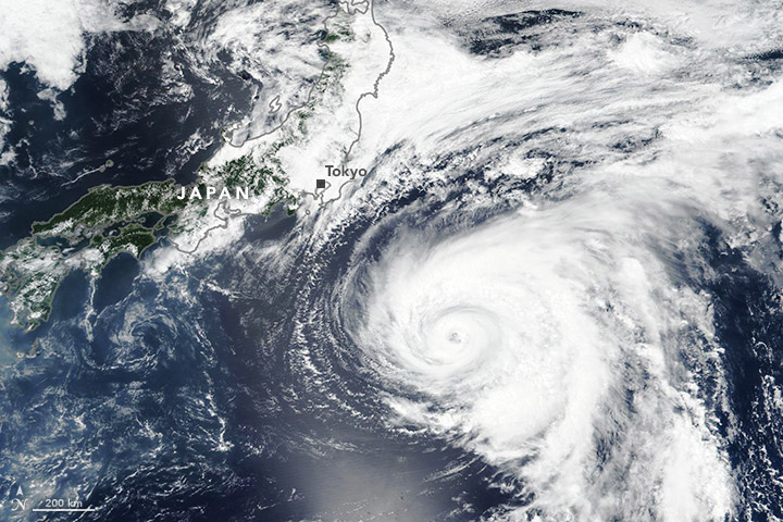 Typhoon Shanshan Approaches Japan