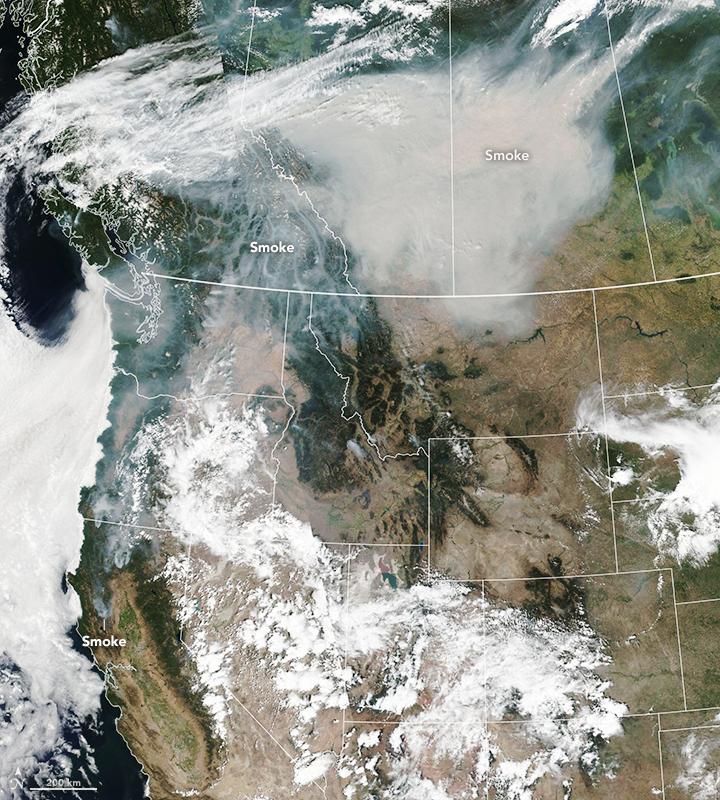 Smoky Skies in North America