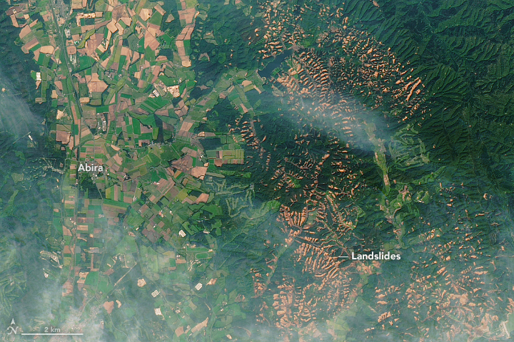 Landslides in Hokkaido
