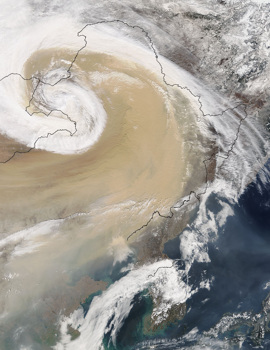 Dust storm over China - related image preview