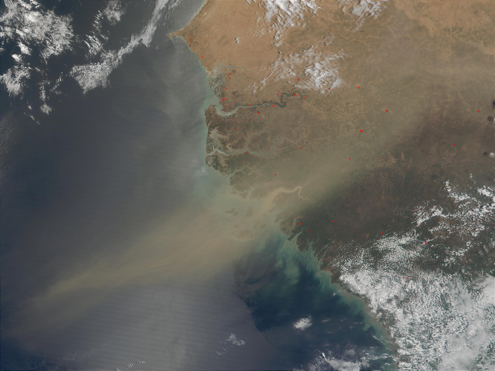 Dust plume off the west coast of Africa - related image preview